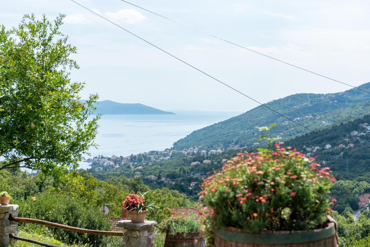 Sea View Apartment With Garden Near Opatija Veprinac Kültér fotó