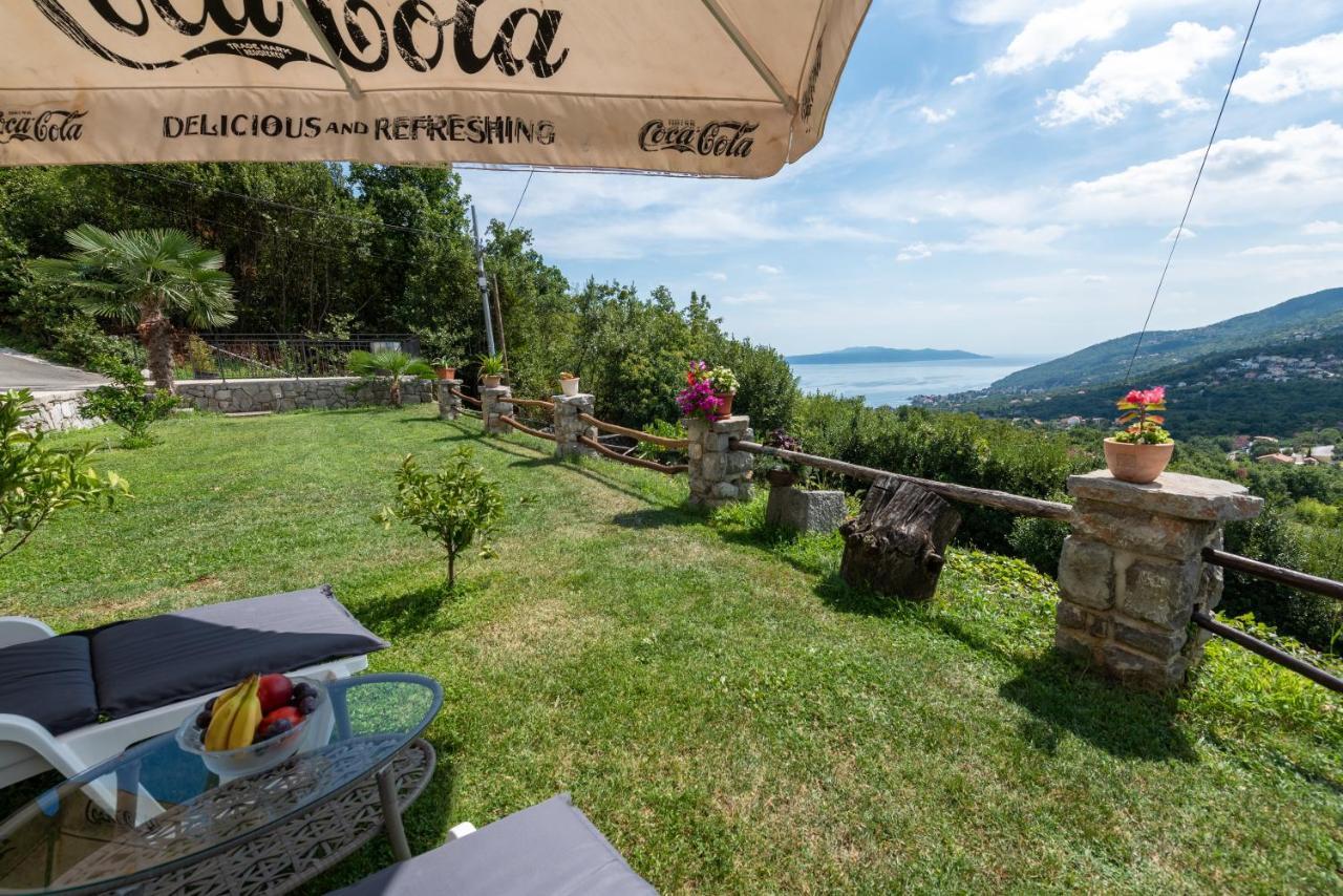 Sea View Apartment With Garden Near Opatija Veprinac Kültér fotó