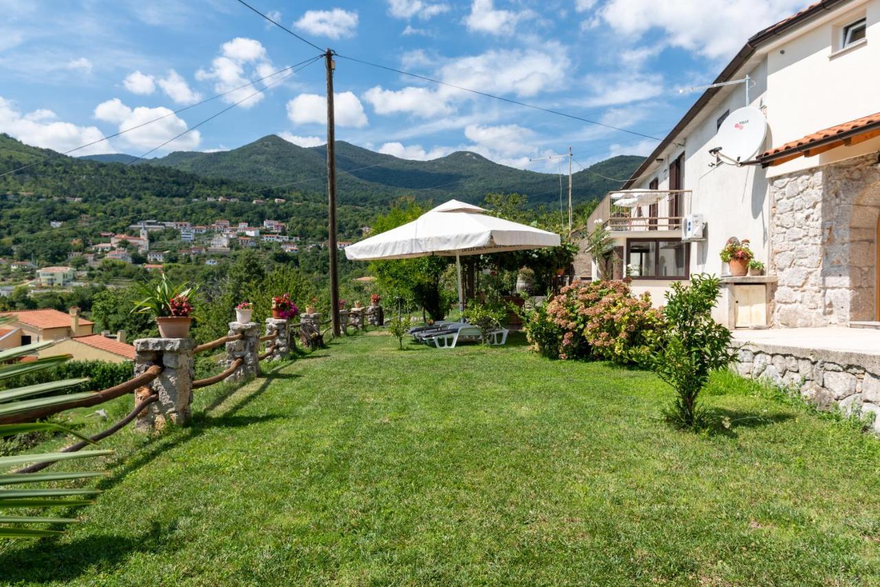 Sea View Apartment With Garden Near Opatija Veprinac Kültér fotó