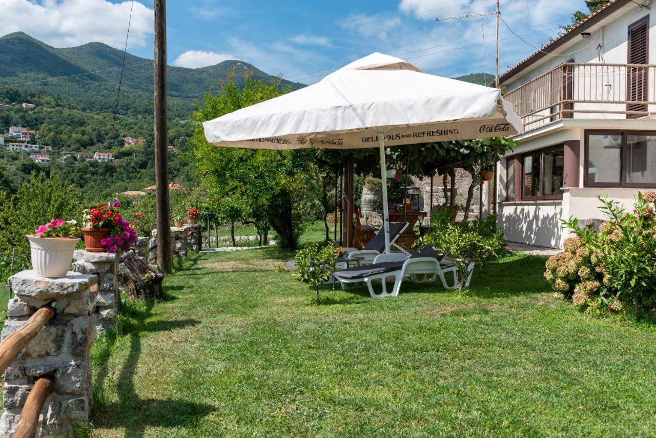 Sea View Apartment With Garden Near Opatija Veprinac Kültér fotó