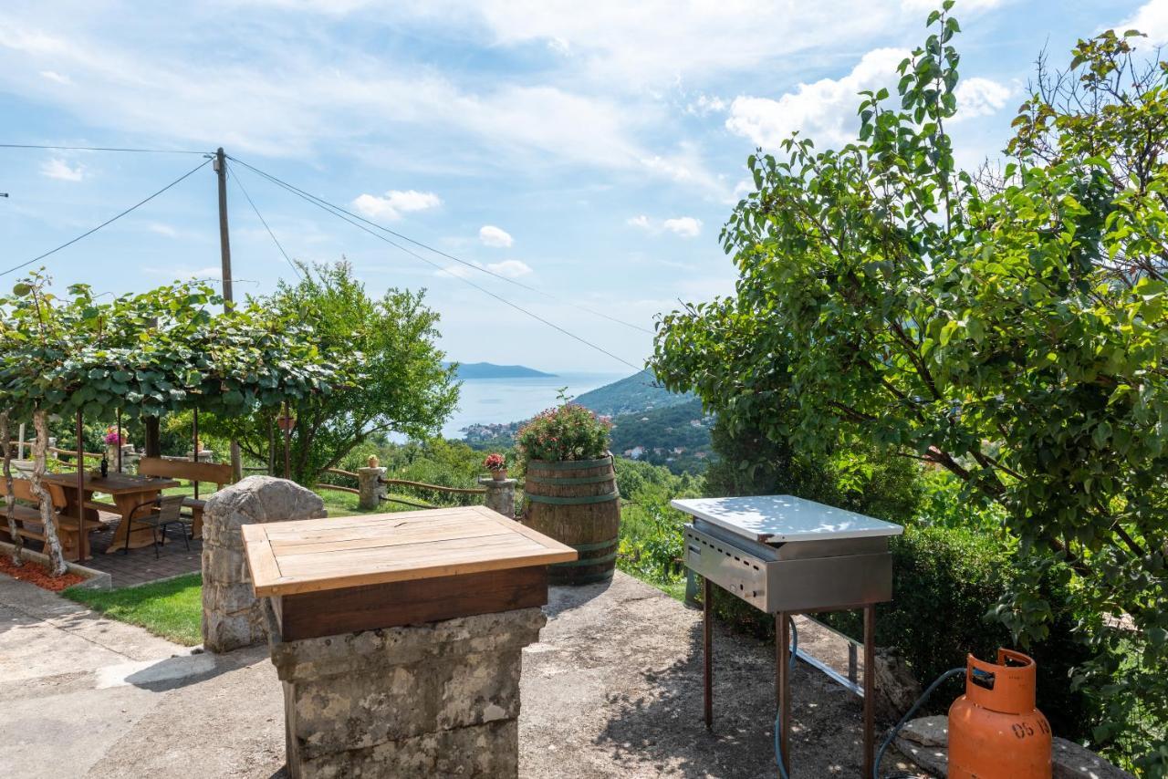 Sea View Apartment With Garden Near Opatija Veprinac Kültér fotó