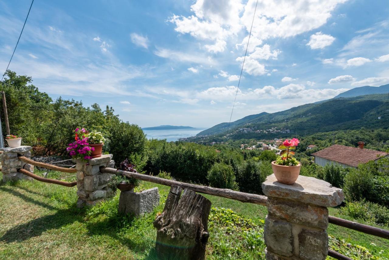 Sea View Apartment With Garden Near Opatija Veprinac Kültér fotó
