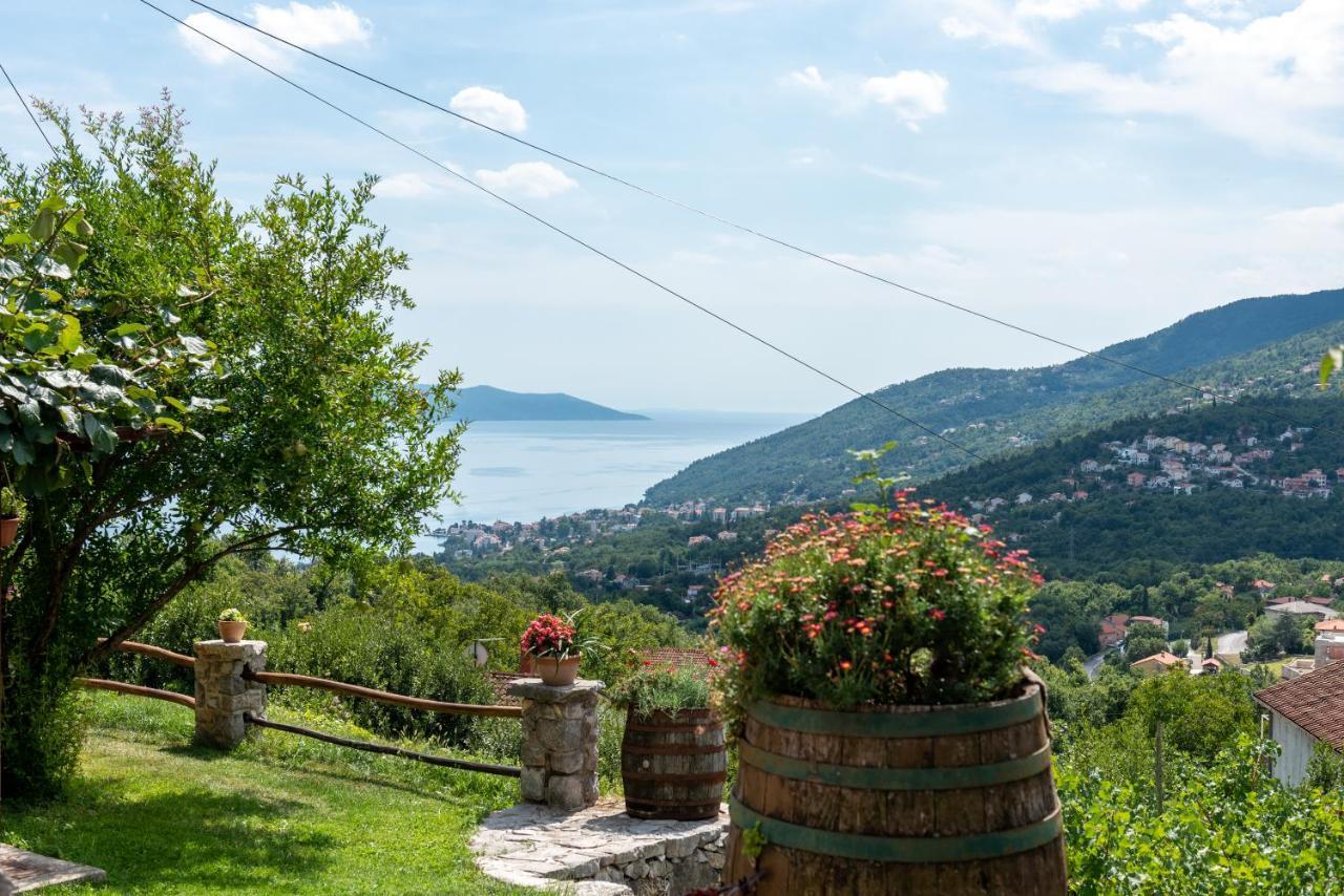 Sea View Apartment With Garden Near Opatija Veprinac Kültér fotó