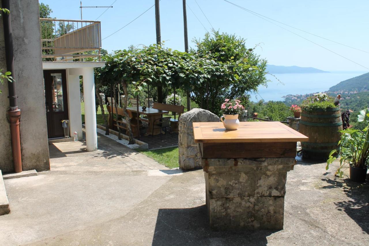 Sea View Apartment With Garden Near Opatija Veprinac Kültér fotó