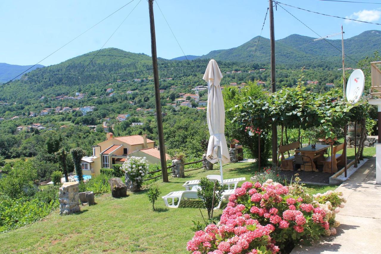 Sea View Apartment With Garden Near Opatija Veprinac Kültér fotó