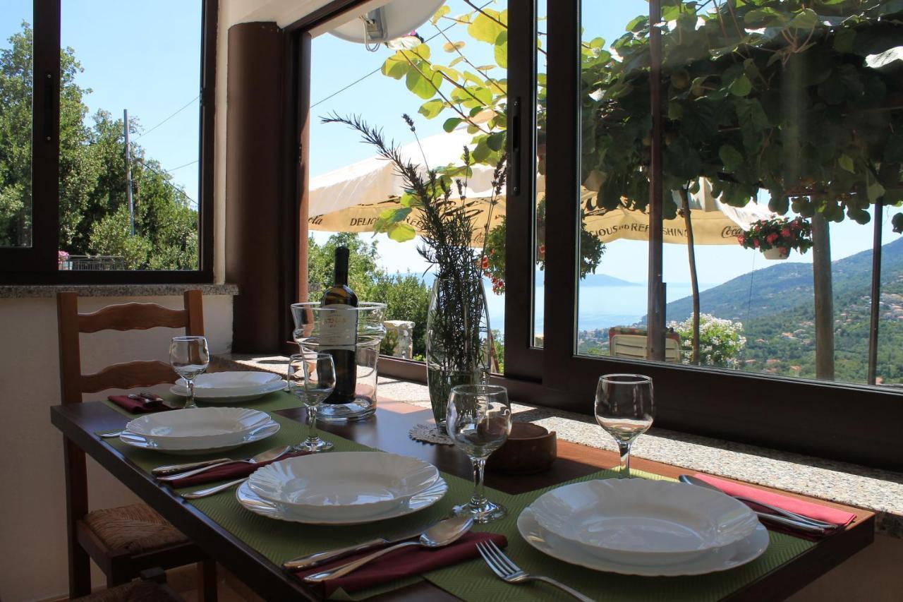 Sea View Apartment With Garden Near Opatija Veprinac Kültér fotó